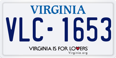 VA license plate VLC1653