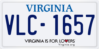 VA license plate VLC1657