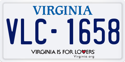 VA license plate VLC1658