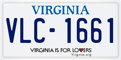 VA license plate VLC1661