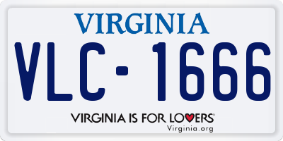 VA license plate VLC1666