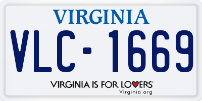 VA license plate VLC1669