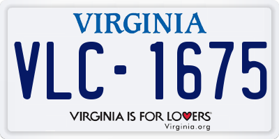 VA license plate VLC1675