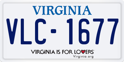 VA license plate VLC1677