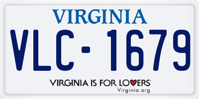 VA license plate VLC1679