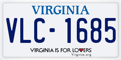 VA license plate VLC1685
