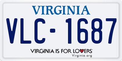 VA license plate VLC1687