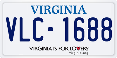 VA license plate VLC1688
