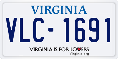 VA license plate VLC1691