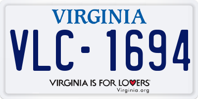 VA license plate VLC1694