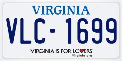 VA license plate VLC1699