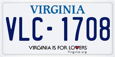 VA license plate VLC1708