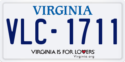 VA license plate VLC1711