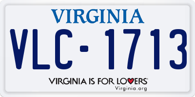 VA license plate VLC1713