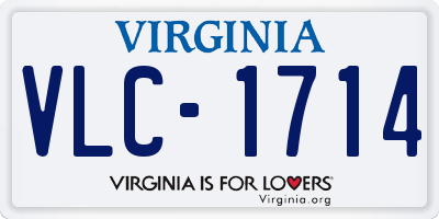 VA license plate VLC1714