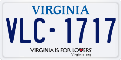 VA license plate VLC1717