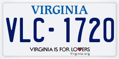 VA license plate VLC1720