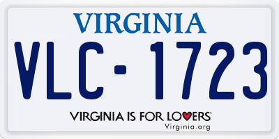 VA license plate VLC1723