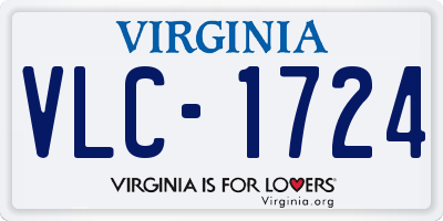 VA license plate VLC1724