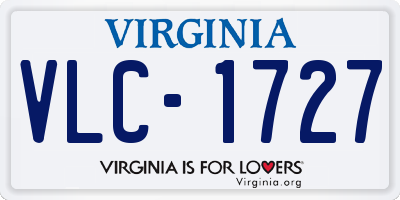 VA license plate VLC1727