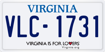 VA license plate VLC1731