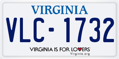 VA license plate VLC1732