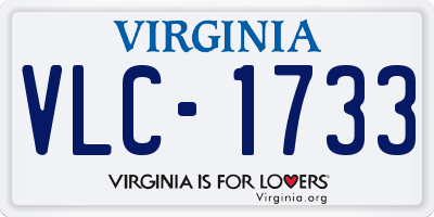 VA license plate VLC1733