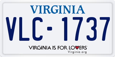 VA license plate VLC1737