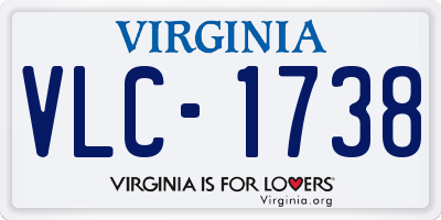 VA license plate VLC1738