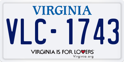 VA license plate VLC1743