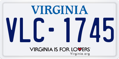VA license plate VLC1745