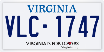 VA license plate VLC1747