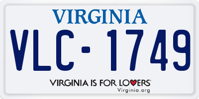 VA license plate VLC1749