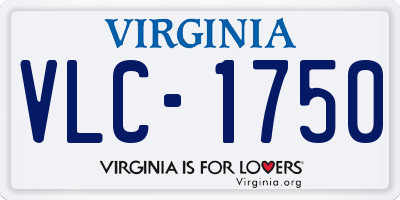 VA license plate VLC1750
