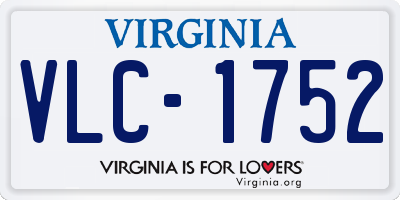 VA license plate VLC1752