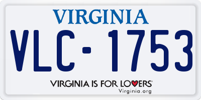VA license plate VLC1753