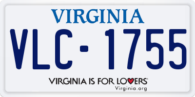 VA license plate VLC1755