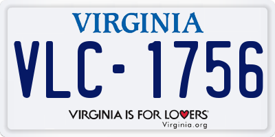 VA license plate VLC1756