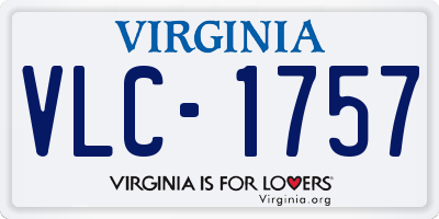 VA license plate VLC1757