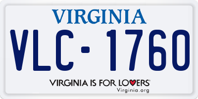 VA license plate VLC1760