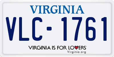 VA license plate VLC1761