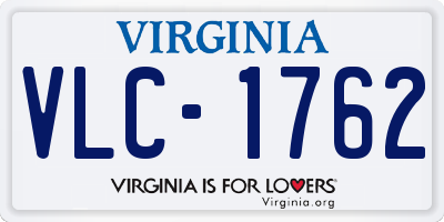 VA license plate VLC1762