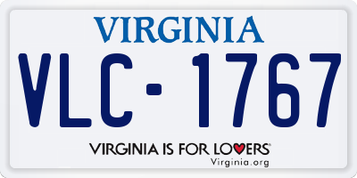 VA license plate VLC1767