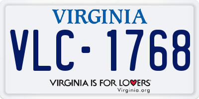 VA license plate VLC1768