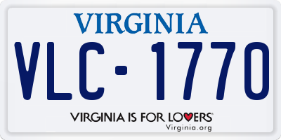 VA license plate VLC1770
