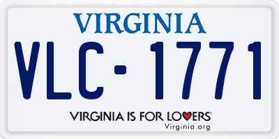 VA license plate VLC1771