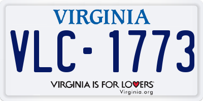 VA license plate VLC1773