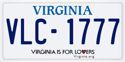 VA license plate VLC1777