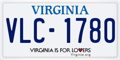 VA license plate VLC1780