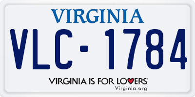 VA license plate VLC1784